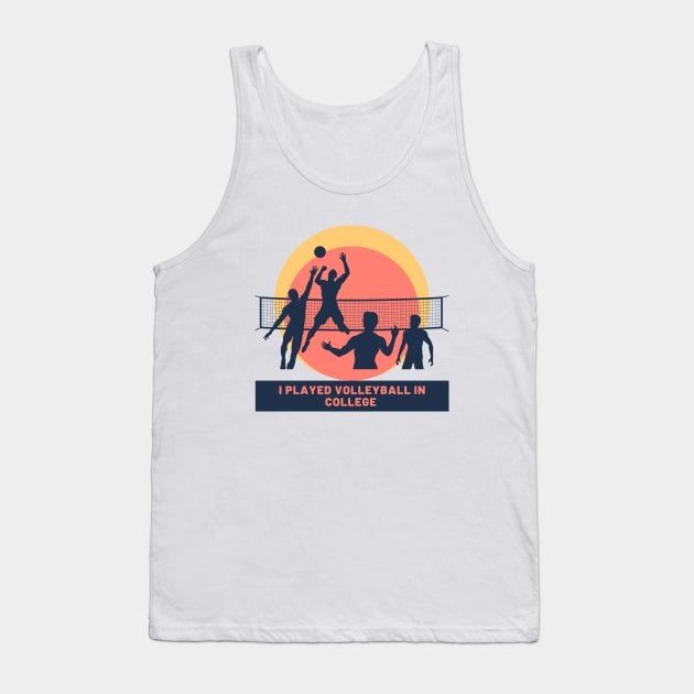 College Volleyball Tank Top by Proway Design